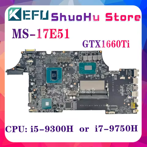 MS-17E51 Notebook Mianboard For MSI GL75 9SD MS-17E5 VER1.0 Laptop Motherboard CPU i5-9300H i7-9750H