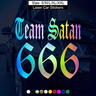 Car Stickers TEAM SATAN 666 ALL WEATHER Car-styling Car Sticker Car Styling Removable Vinyl Decal