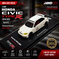 IN64-EK9-TDE25 : 1:64 HONDA CIVIC TYPE R (EK9) WHITE Thailand Diecast Expo 2025