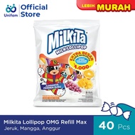 Milkita Permen Lolipop Susu Max Refill - Milk Candy 1 Bag (Isi 40Pcs) - Jeruk Mangga Anggur