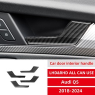 2018-2024 Audi Q5 Door Handle Pulls Carbon Fiber Interior Modification Auto Accessories