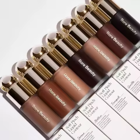 Rare Beauty 3D Face Contour Liquid Bronzer Shade Smooth Highlight Mirror Lasting Natural Nose Shadow