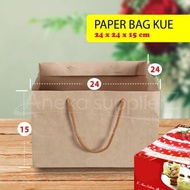Paper Bag Cake Box | 24x24x15 cm (10 pcs)