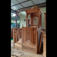 Mimbar Masjid Jati Mebel Jepara - Mimbar Kubah Jati - Mimbar Ukiran Jati