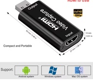 Video Capture Card การ์ดจับภาพวิดีโอเสียง 4K HDMI เป็น USB 2.0 FR PS4 เกม DVD Game/Video Live Hdmi C