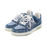 【二手】路易威登LOUIS VUITTON運動鞋 LV Trainer 系列 Monogram 牛仔布男士運動鞋，全新未使用