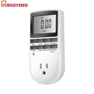 Digital Timer Switch Socket US Plug LCD Display Indoor Timed Power Switch Rechargeable Battery Timer Outlet for Kitchen