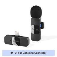 BOYA BY-V Professional Wireless Lavalier Mini Microphone for iPhone iPad Android Live Broadcast Gaming Recording Interview Vlog boya wireless microphone