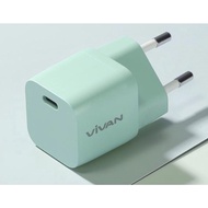 Vivan USB-C Charger Type-C Iphone 20W Power Nano 20 Adapter - ORIGINAL Official Warranty