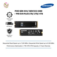 SAMSUNG PCIE GEN 4X4/ GEN 5X2 2280 - 990 EVO PLUS 1TB MZ-V9S1T0BW /2TB MZ-V9S2T0BW /4TB MZ-V9S4T0BW