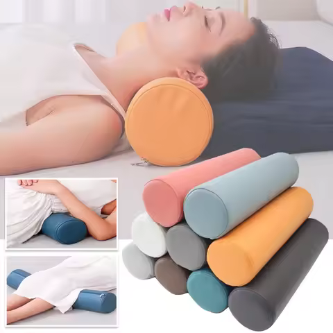 1PC Cylindrical Neck Pillow with Removable Pillowcover for Head Leg Back Lumber Support Cervical Rol