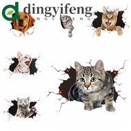 DINGYIFENG Simulation Cats Car Sticker, Waterproof Universal Car 3D Cat Stickers, Car Accessories Cr