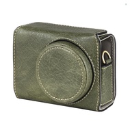 Portable Camera Case Synthetic Leather Camera Carry Bag with Shoulder Strap Replacement for Ricoh GR