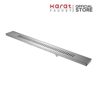 Karat Faucet Square Drainage Grating With A Water On-Off To Connect 2-3 Inch PVC Pipe Model KA-46-83