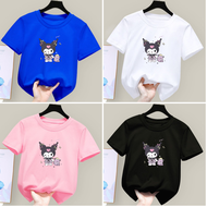 Girls Blouse for Kids Silky Regular Shirts Cartoon Unisex Kids Tshirts Baju T Shirt Budak Perempuan Anime Clothes