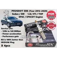 Japan NGK Premium RX Spark Plug for Peugeot 508 1.6L VTi / 1.6L THP Turbo ( Year 2012 - 2020 ) with 