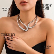 TRENDYZONE Exaggerated Necklace, Metal Silver Gold Punk Bracelet,  Exaggerated Twisted Luxury Chain 