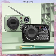 [Redjie.sg] FM Radio Digital Radio TF/USB Portable Mini Radio Bluetooth-Compatible 5.0 Speak