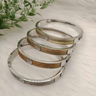 Stainless steel Bangle silver color Non Tarnish and Hypo allergenic