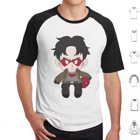 Jason Todd T Shirt Big Size 100% Cotton Jason Todd Red Hood Robin Comics Comics Todd Nightwing Red T