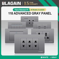 Blagain Light Switch And Outlet 1/2/3 Gang Modern Wall Light Switch Universal Multiple Socket