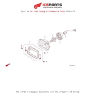 Headlight Assembly (C100M6) (F1-1-A) HONDA Super Dream (C100 M1-M4-M6) Parts Catalogue