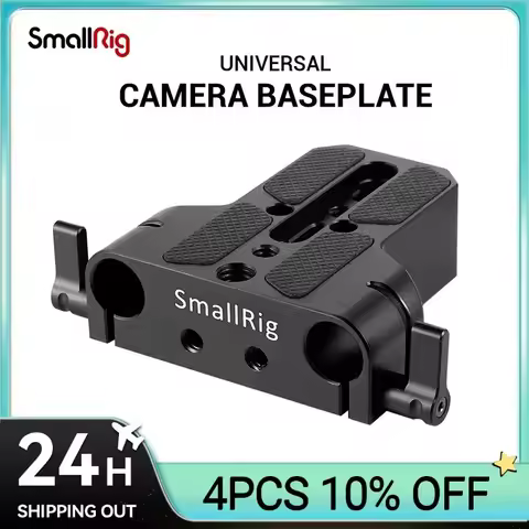 SmallRig Universal Dslr Camera Base Plate with 15mm Rod Rail Clamp for Sony A6500/A6600 for Panasoni