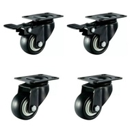 2 inch Black Pu Wheel Plate (2 Brakes 2 Lives)