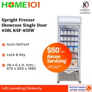 Kadeka Upright Freezer Showcase Single Door 430L KSF-450W