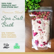 Spa Himalayan Salt Bath With Epsom Salt &amp; Rose Essence / Foot Soak