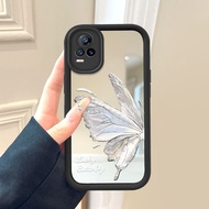 HP VIVO V21E V21 Y73 2021 4G For Mirror Soft Cute Casing Softcase Cartoon Fullhp Butterfly Casing 12