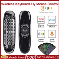 Air Mouse 2.4G RF Smart Remote Control 7 Color Backlight English Wireless Keyboard for Android Smart