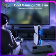 [Ft] Cooling Fan for Ps5 Slim Digital Version Cooling Fan for Ps5 Slim Console Ps5 Slim Cooling Fan with Rgb Light Powerful and Silent Operation for Southeast Asian Gamers