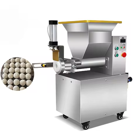 Highly Efficiency Pneumatic Pizza Dough Divider Rounder Cookie Dough Dividing Machine Dough Pressing