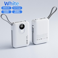 GOOJODOQ 20000mAh Built-in Cable Mini Portable Powerbank | LED Display Pocket Size Versatile Lanyard