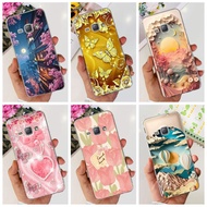 For Samsung Galaxy J1 2016 Case Colorful Flower Transparent Silicone Soft Phone Casing For Samsung J