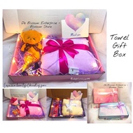 Ribbon Towel Chocolate Birthday Gift Box Kotak Hadiah Coklat Tuala Door Gift Kahwin Tuala Doorgift Gift Box