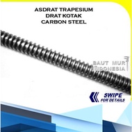 Trapezoid Thread Fastener Bolt Nut Box Thread Carbon Steel Water Door 5/s 8"X1Mtr