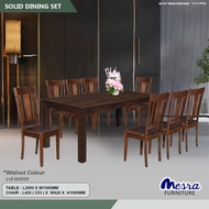 Mesra_8 Seater Full Solid Wood Dining Set_1 Table + 8 Chairs_ Ready Stock + Free Shipping + Solid dining table