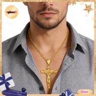 Giaurz  Jesus Pendant Necklace Stylish Jesus Pendant Jesus Pendant Chain Necklace for Men – Retro Je