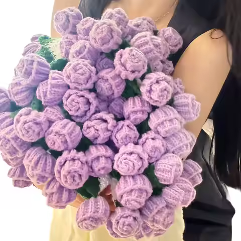 Rose Bouquet Blankets Crocheted Flower Bouquet Blanket Blanket Gifts For Girlfriend Sweater Bed Couc