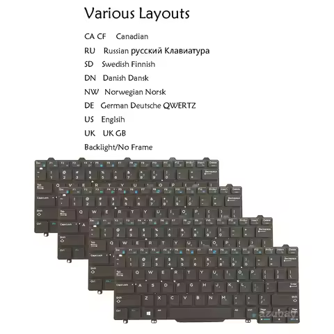 Backlit Keyboard for Dell 0TCKW6 NSK-LYABC 027HC7 0WVFRG 0H12XY SN7231BL 0N5C9F 0D2C6M 0D2C6M 03P2DR
