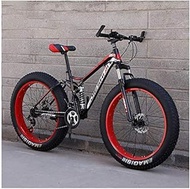 Fashionable Simplicity High-Carbon Steel Frame Dual Disc Brake Full Dual Suspension Mountain Bike All Terrain Bicycle Anti-Slip Bikes 24 Inch 7/21/24/27 Speed 26 Inches 27 Speeds