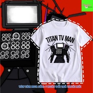 Titan TV MAN T-shirt upgraded version Monster TV Head Skibidi Toilet for children [Teemo Store]