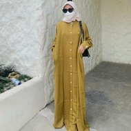 abaya kancing full assolabiyah - olive s/m