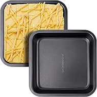 Baking Cookie Sheets, Mini Square Cake Bread Pan, Nonstick Carbon Steel Baking Pan, Heavy Bakeware, 