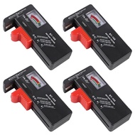 4 unit Penguji Bateri, Penguji Bateri Universal Kecil untuk AA AAA C D 9V 1.5V, Penguji Bateri Sel B