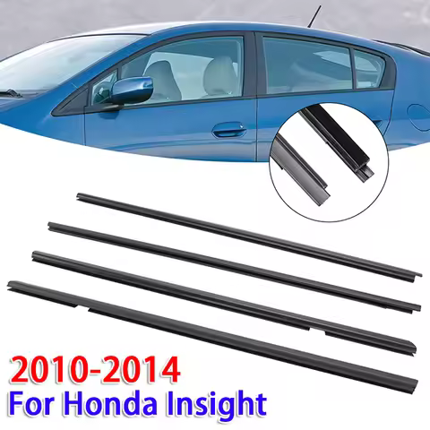 4PCS Car Door Window Glass Window Seal Moulding Trims for Honda Insight 2010-2014