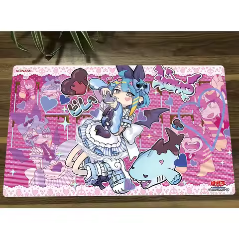 Pink YuGiOh Evil Twin Ki-sikil TCG CCG Mat Trading Card Game Mat Table Playmat Desk PC Gaming Play M