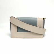 CELINE Frame小方包中號拼色牛皮金扣肩背包